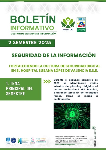 Boletín Informativo – Seguridad de la Información – 2 Semestre 2025