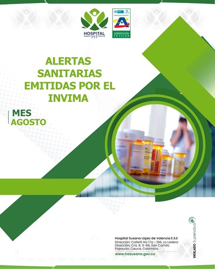 Alertas sanitarias emitidas por el INVIMA durante agosto de 2026