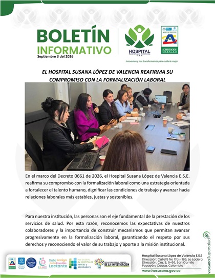 El Hospital Susana López de Valencia reafirma su compromiso con la formalización laboral
