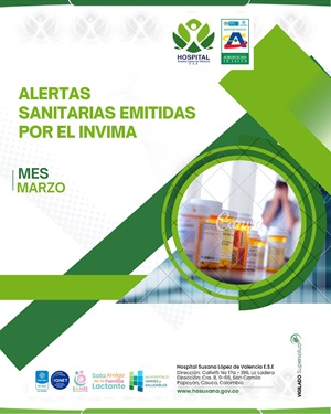 Alertas sanitarias emitidas por el INVIMA Marzo 2026