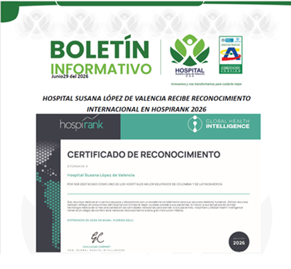 Hospital Susana López de Valencia recibe reconocimiento internacional en HOSPIRANK 2026